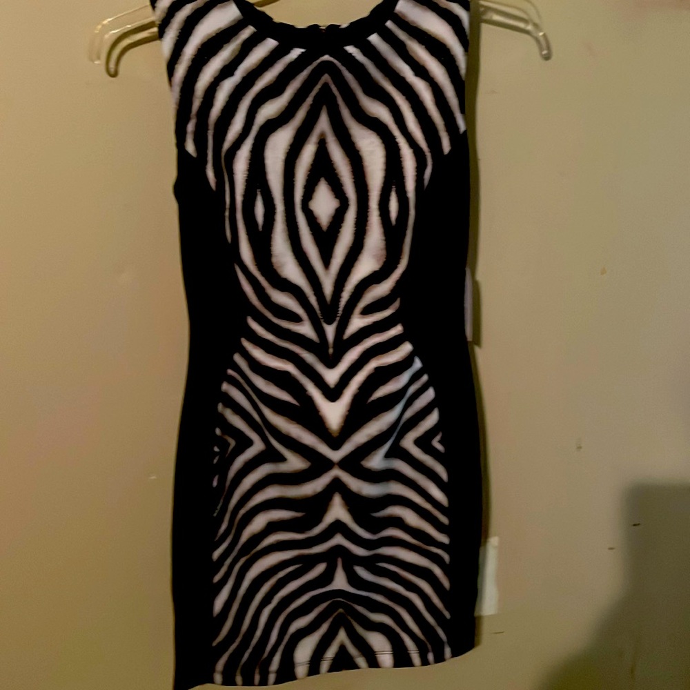 BISOU BISOU BLACK & TAN dress NWT